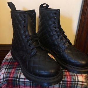 Dr. Marten’s Black Quilted Boots NWOT